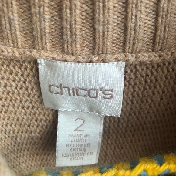Chico’s Brown Cowl Neck Sweater - Picture 3 of 6